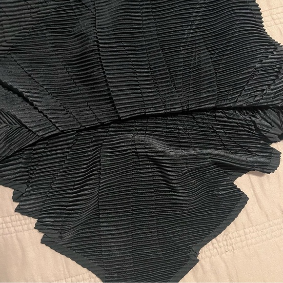 Babette Black Ruched Women's Blouse - Picture 4 of 7